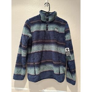 Salty Crew Calm Seas Pullover Sherpa Jacket Blue Women's XS NWT